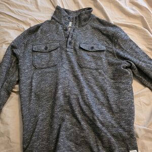 Lucky Brand Charcoal Knit Cardigan Jacket